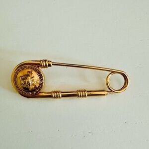 Versace Medusa Iconic Safety Pin Brooch